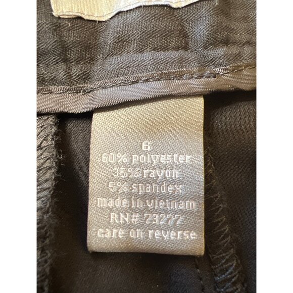 Apt. 9 Ava Black Cropped Dress Pants Womens Size 6 Comfortable Stretch Fabric Ba - Picture 5 of 6